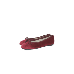 Menina Emma Burgundy Suede Ballet Flat