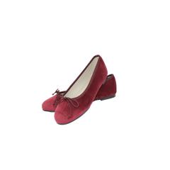 Menina Emma Burgundy Suede Ballet Flat