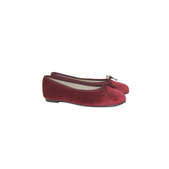 Menina Emma Burgundy Suede Ballet Flat