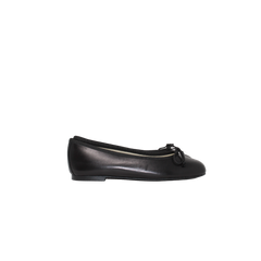 Menina Emma Black Leather Ballet Flat