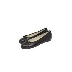 Menina Emma Black Leather Ballet Flat