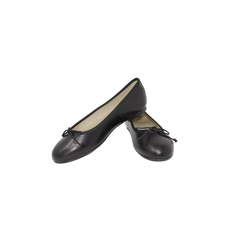 Menina Emma Black Leather Ballet Flat