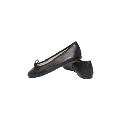 Menina Emma Black Leather Ballet Flat