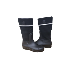 Lolit WB-304 Childrens Black Boot with White Stripe