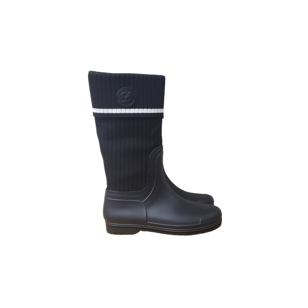 Lolit WB-304 Childrens Black Boot with White Stripe