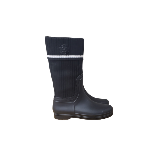 Lolit WB-304 Childrens Black Boot with White Stripe