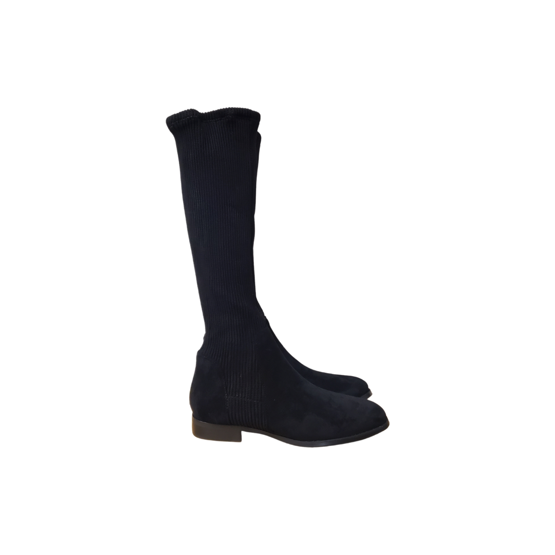 Chelsea Crew Rambler Ladies Black Suede Stretch  Boot