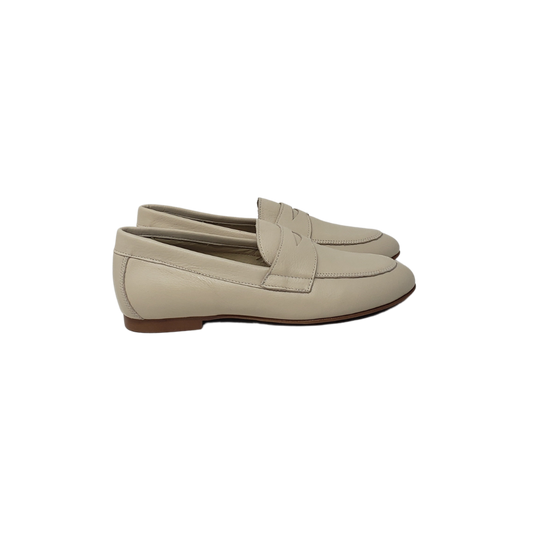 Blublonc Caylee Beige Leather Loafer