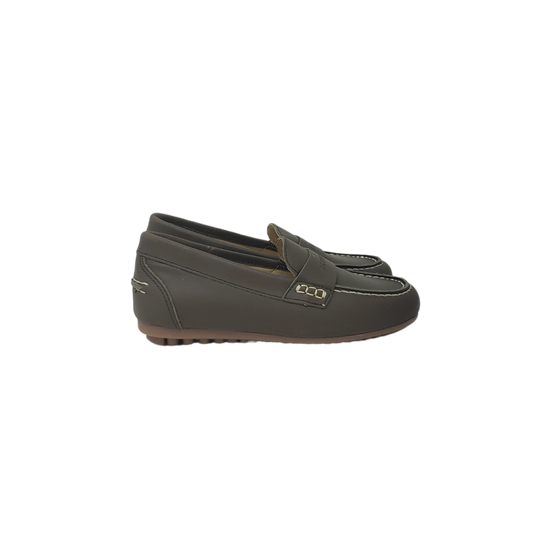 Blublonc Hannah Children's Khaki Leather Loafer