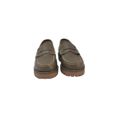 BluBlonc Heidi Childrens Taupe Leather Loafer