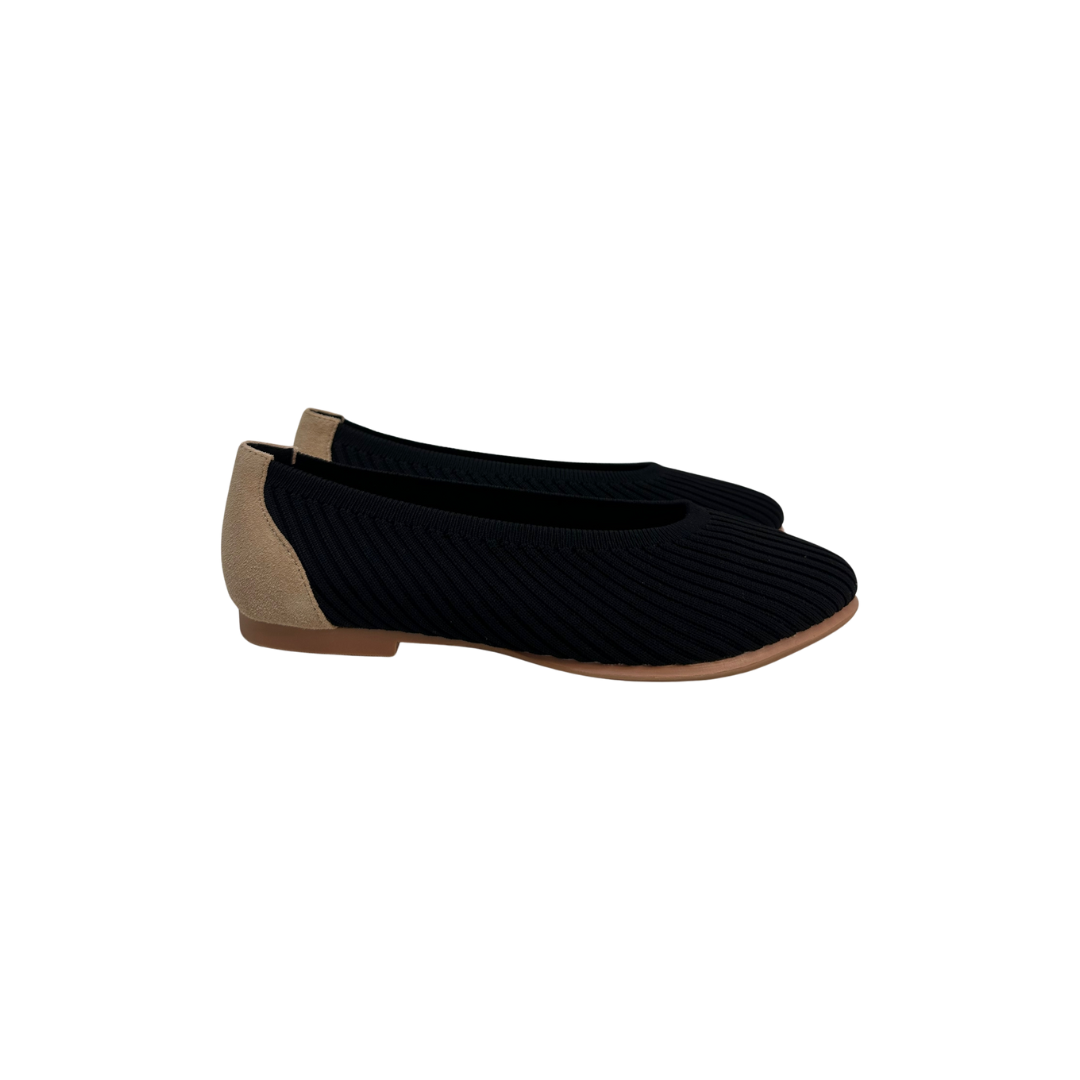 Esporre Ocean Ladies Black Knit Flats