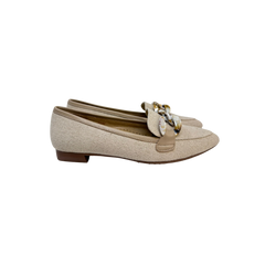 Vaneli Kevvy Ladies Beige Canvas Loafer