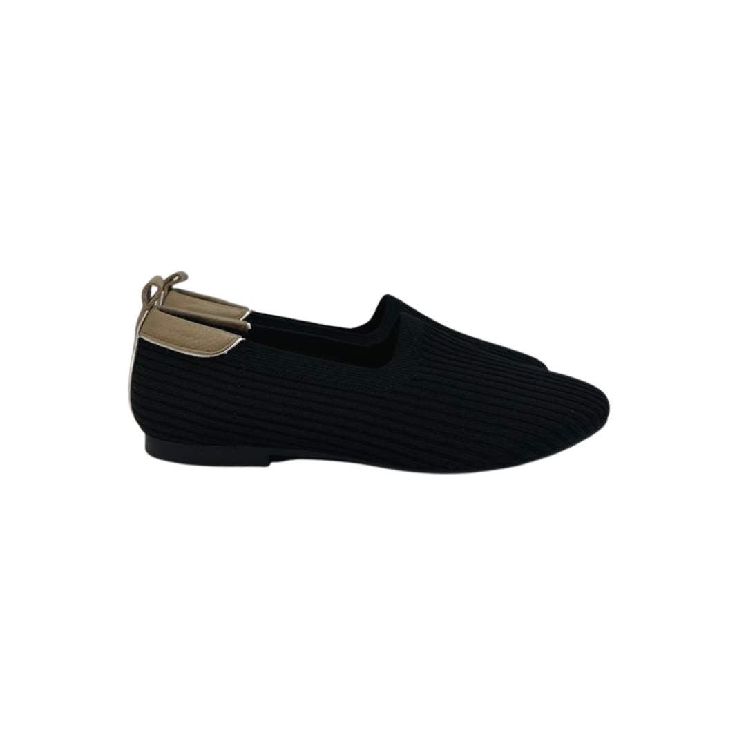 Esporre Laura Ladies Black Knit Flat