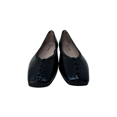 FSNY Logan Ladies Black Leather Flats