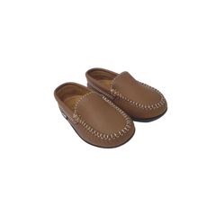 Atlanta Mocasin 15G Kids Camel Leather Loafer