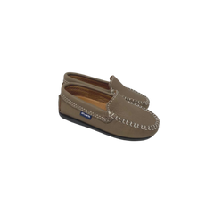 Atlanta Mocasin 15G Kids Taupe Leather Loafer