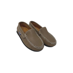 Atlanta Mocasin 15G Kids Taupe Leather Loafer