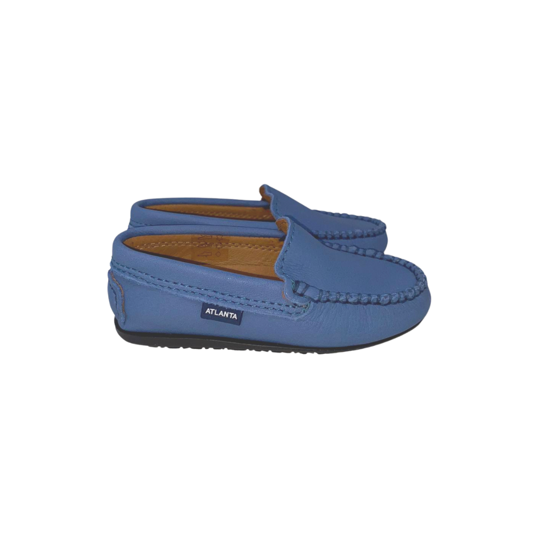 Atlanta Mocasin 15G Kids Light Blue Leather Loafer