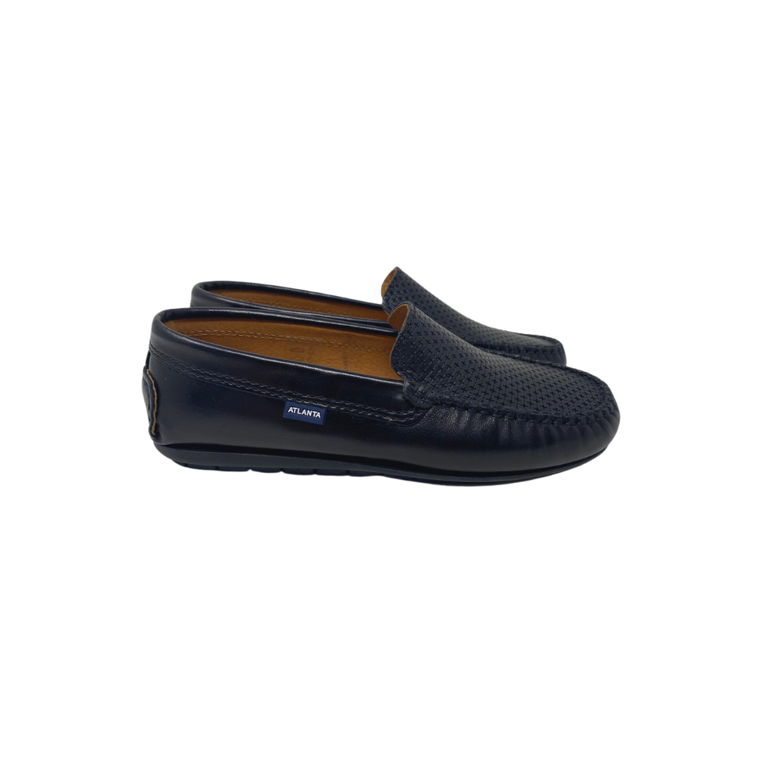 Atlanta Mocassin 15P Children's Black Leather Loafer