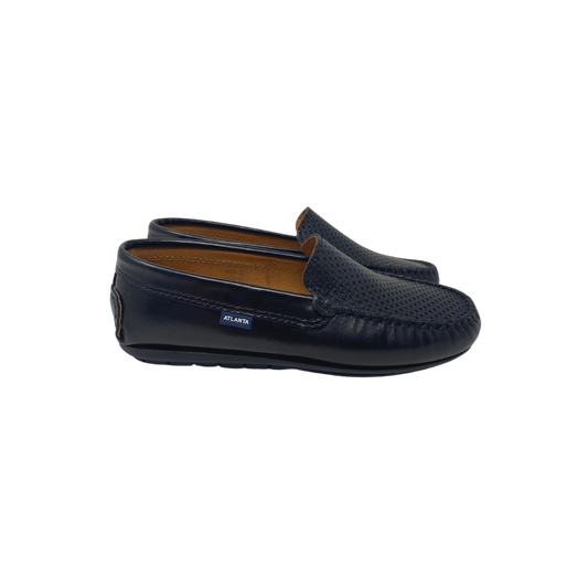 Atlanta Mocassin 15P Children's Black Leather Loafer