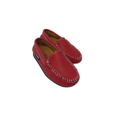 Atlanta Mocasin 15G Kids Red Leather Loafer