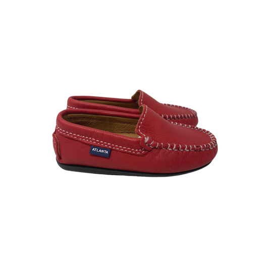 Atlanta Mocasin 15G Kids Red Leather Loafer