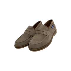 Atlanta Mocassin 473 Children's Taupe Suede Loafer