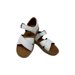 Atlanta Mocassin Children's White Leather Sandals