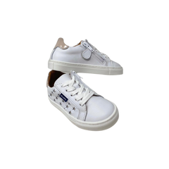 Atlanta Mocassin 103 Children's White Leather Sneaker Shoes