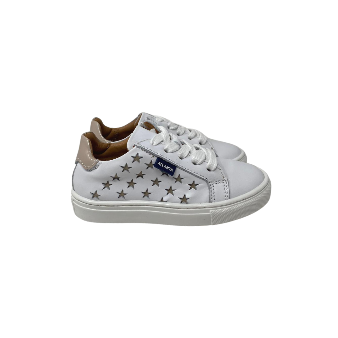 Atlanta Mocassin 103 Children's White Leather Sneaker Shoes