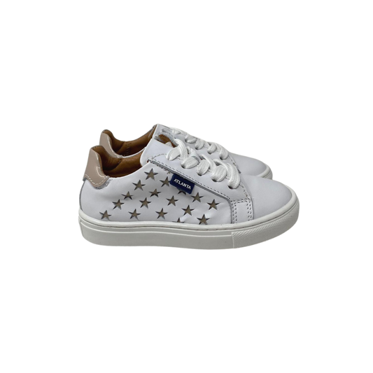 Atlanta Mocassin 103 Children's White Leather Sneaker Shoes