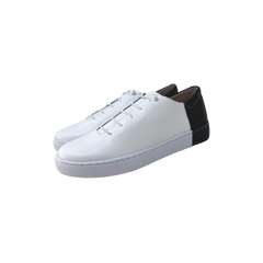 Esporre Block White Leather Sneaker Shoes