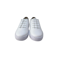 Esporre Block White Leather Sneaker Shoes