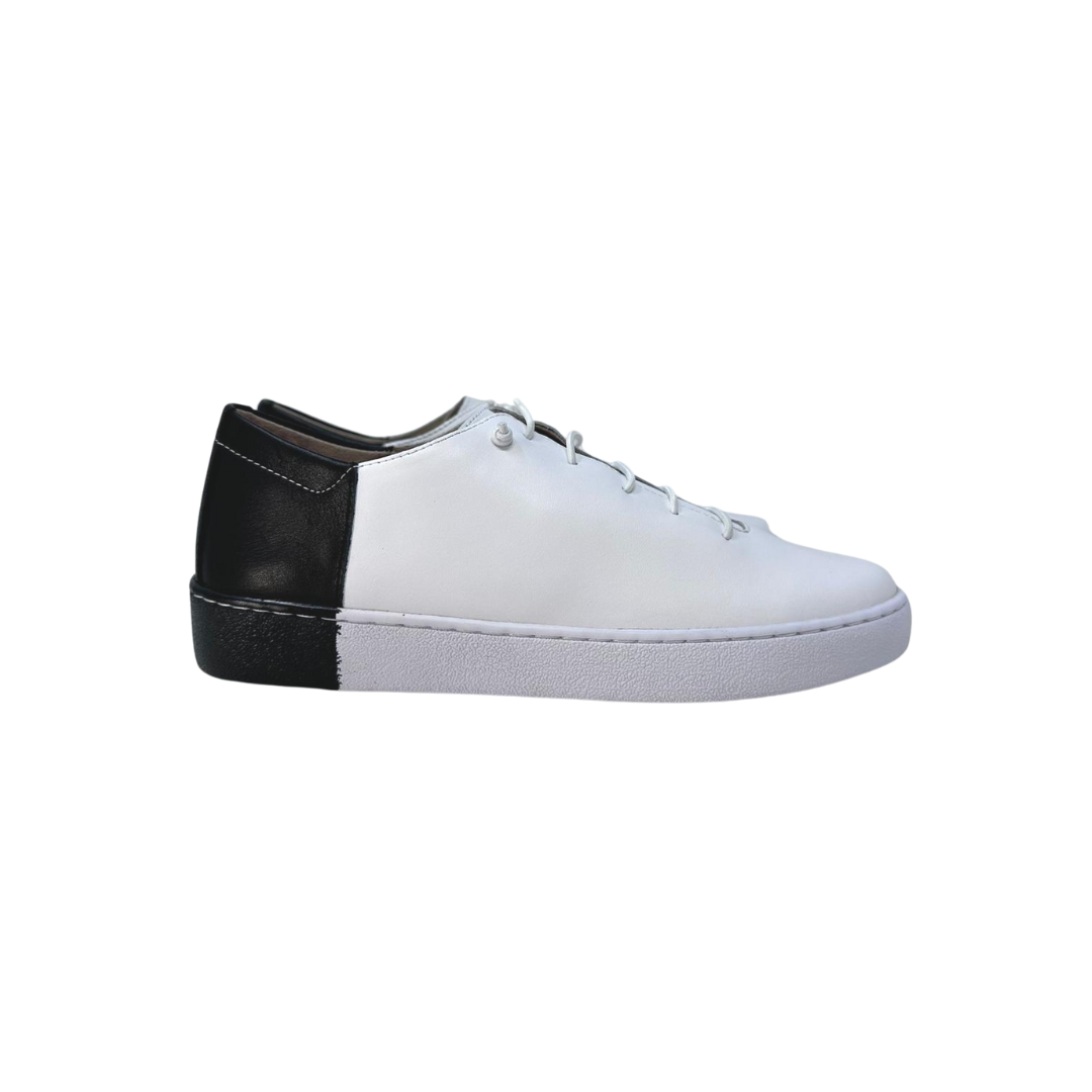 Esporre Block White Leather Sneaker Shoes