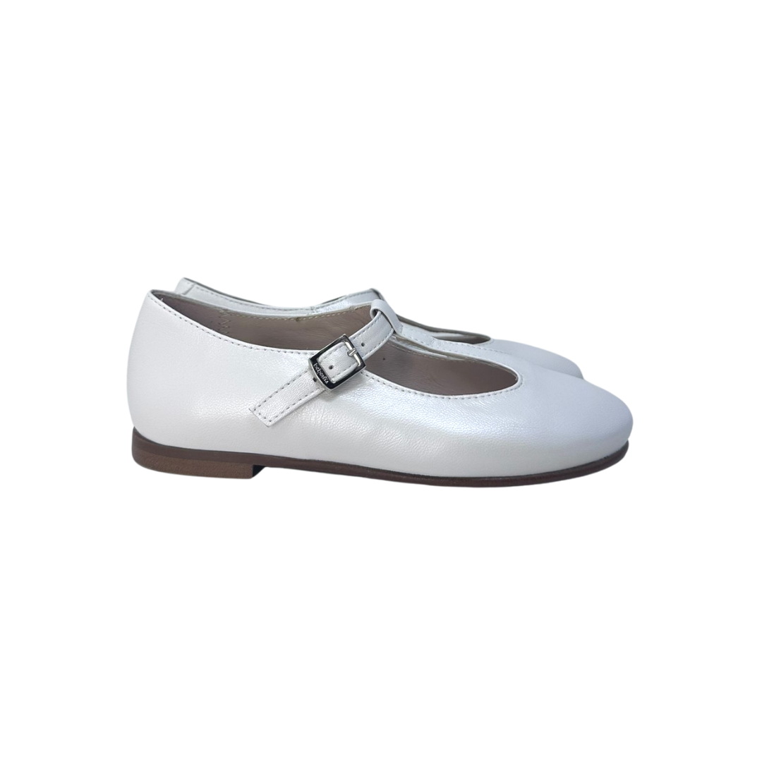 Beberlis Wendy Children's White Leather Mary Jane