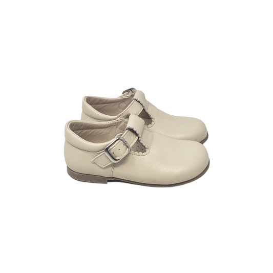 Blublonc Billie Children's Off-White Leather Shoe