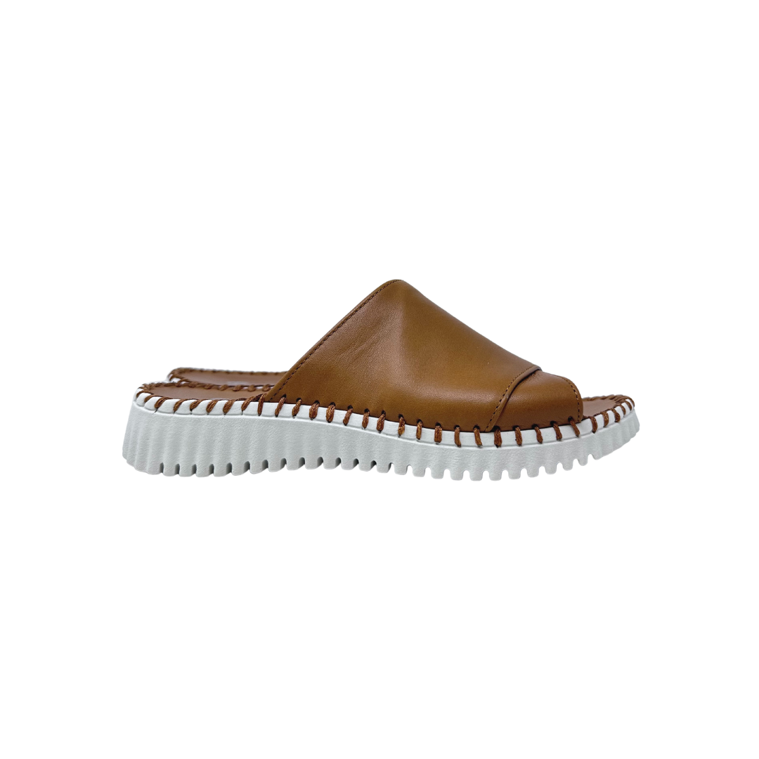 Eric Michael Gloria Ladies Tan Leather Slipper