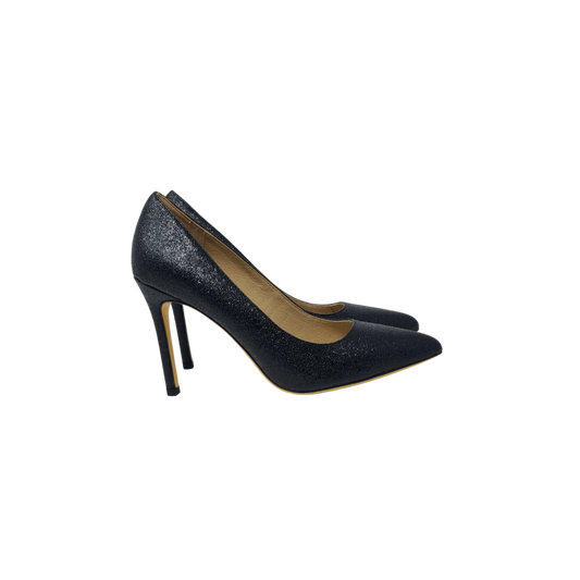 Melyann Bliss ladies black print spike heel