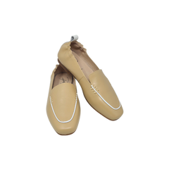 Pretty Posh Marzia ladies Beige Leather Loafer