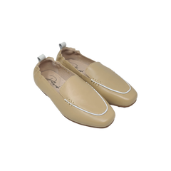 Pretty Posh Marzia ladies Beige Leather Loafer