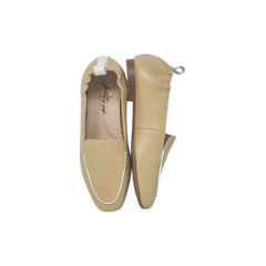 Pretty Posh Marzia ladies Beige Leather Loafer