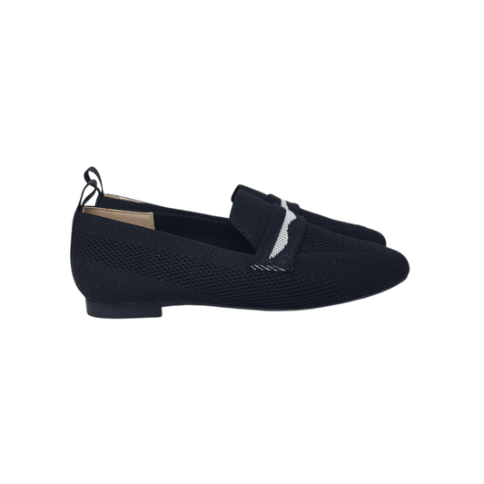 Pretty Posh Marta Ladies Black Fabric Loafer