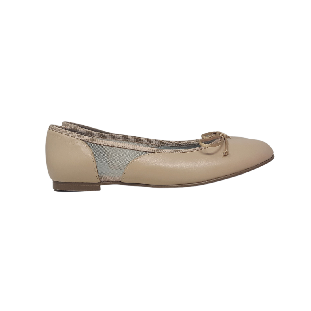 Luccini J130 Girls Nude/Mesh Ballet Flat – Frankel's Designer Shoes