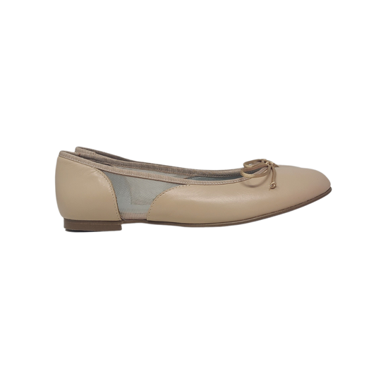 Luccini J130 Girls Nude/Mesh Ballet Flat