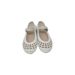 Luccini J156 Childrens white Woven Mary Jane