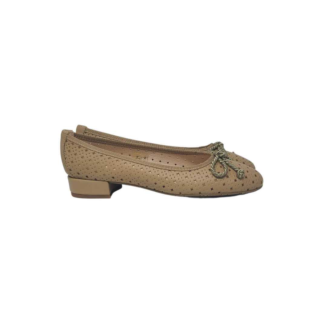 Coquette 3046 Ladies Nude Leather Low Heel