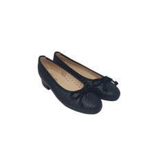 Coquette 3046 Ladies Black Leather Low Heel