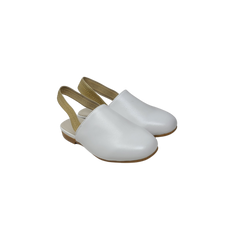 Boutaccelli Chevery Childrens White Leather Sling Back