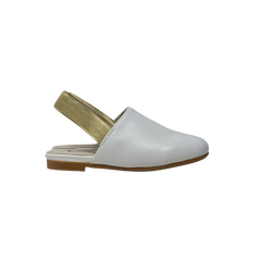 Boutaccelli Chevery Childrens White Leather Sling Back