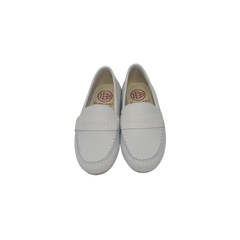 Blublonc Hannah Children's Off White Leather Loafer